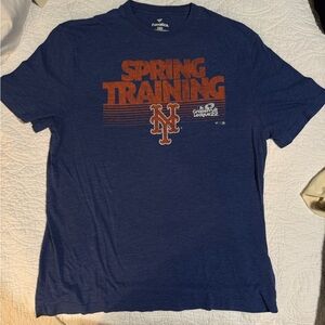 Fanatics Blue and Orange Short Sleeve Mets Tee